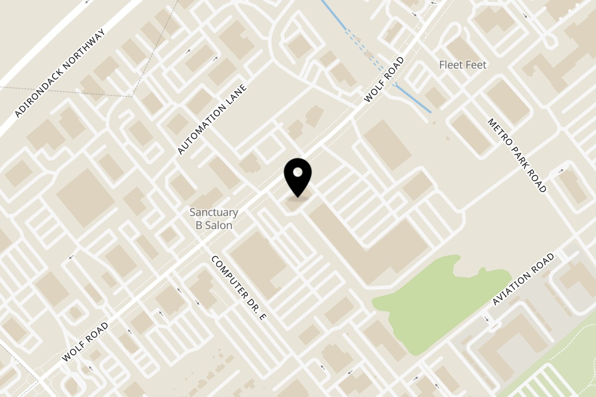 Map showing the location of Halal Grub on 133 Wolf Rd in Albany